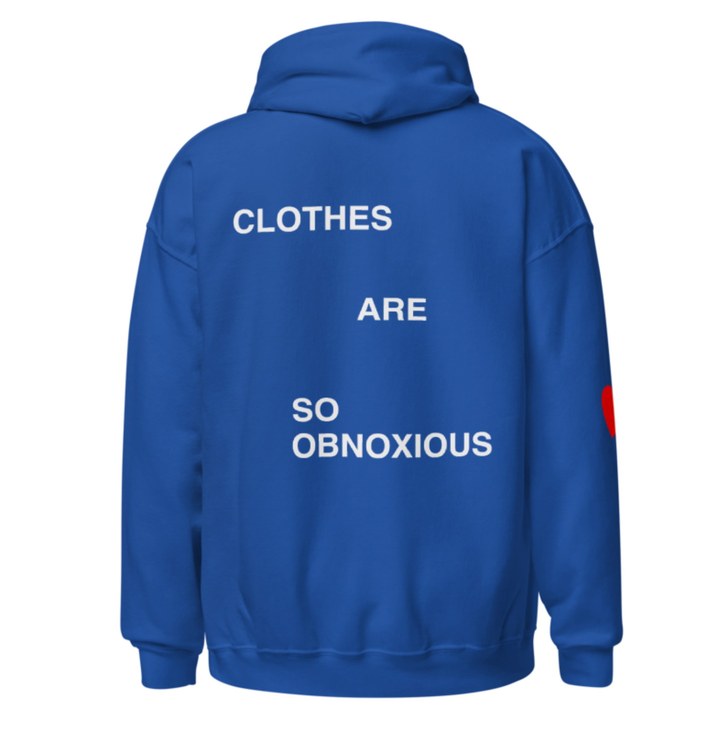 Clothes Are So Obnoxious (heart on your sleeve) HOODIE